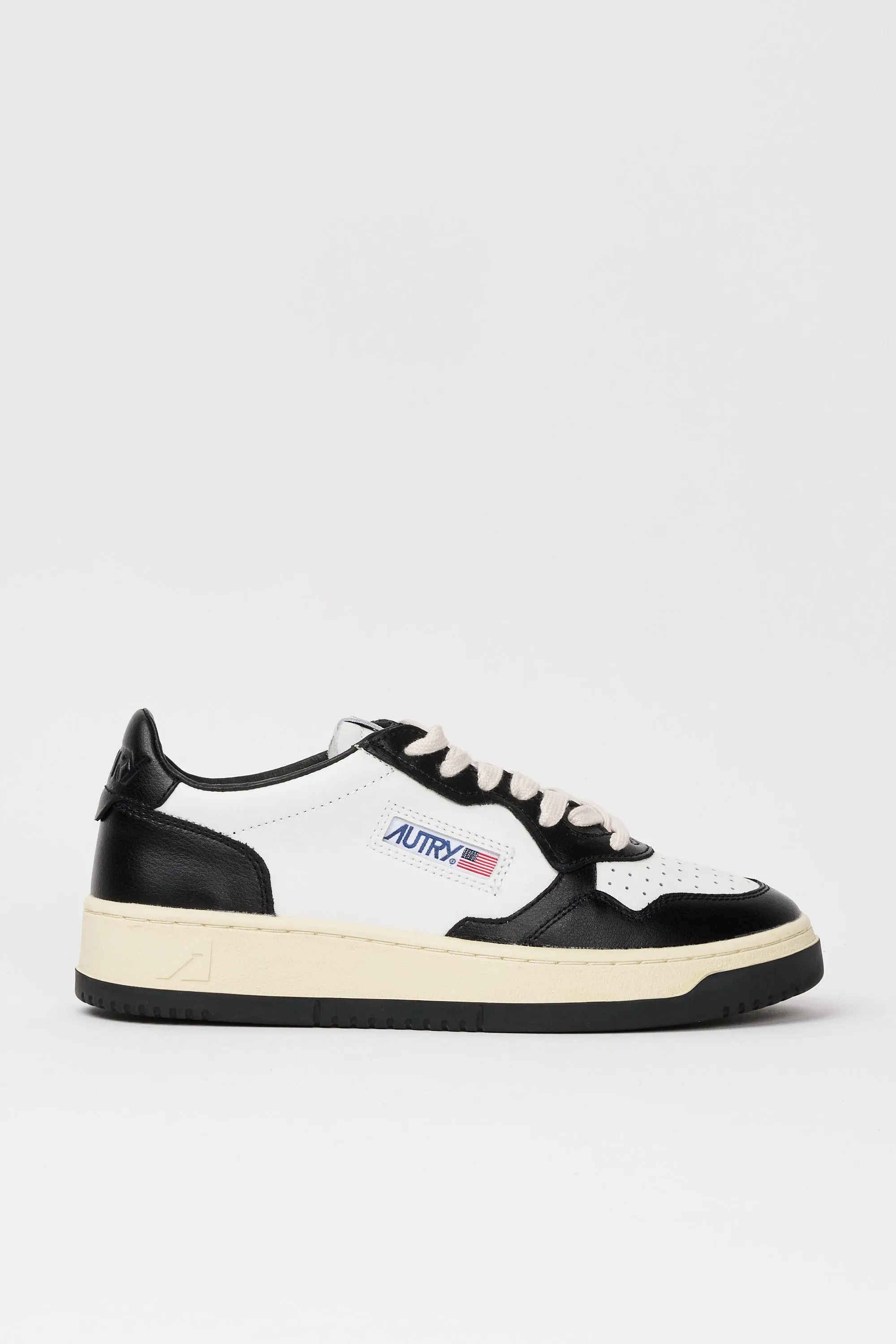 Autry Sneakers in Pelle Bicolor Bianco Nero 4044